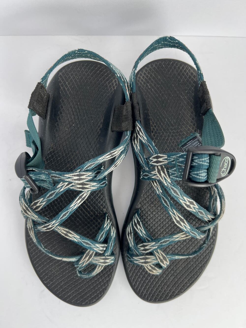 Chaco ZX2 Classic Angular Teal Double Strap Toe Loop Sport Sandals Size 8